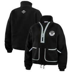 WEAR by Erin Andrews Women's Polar Fleece Half-Zip Jacket - Las Vegas Raiders
