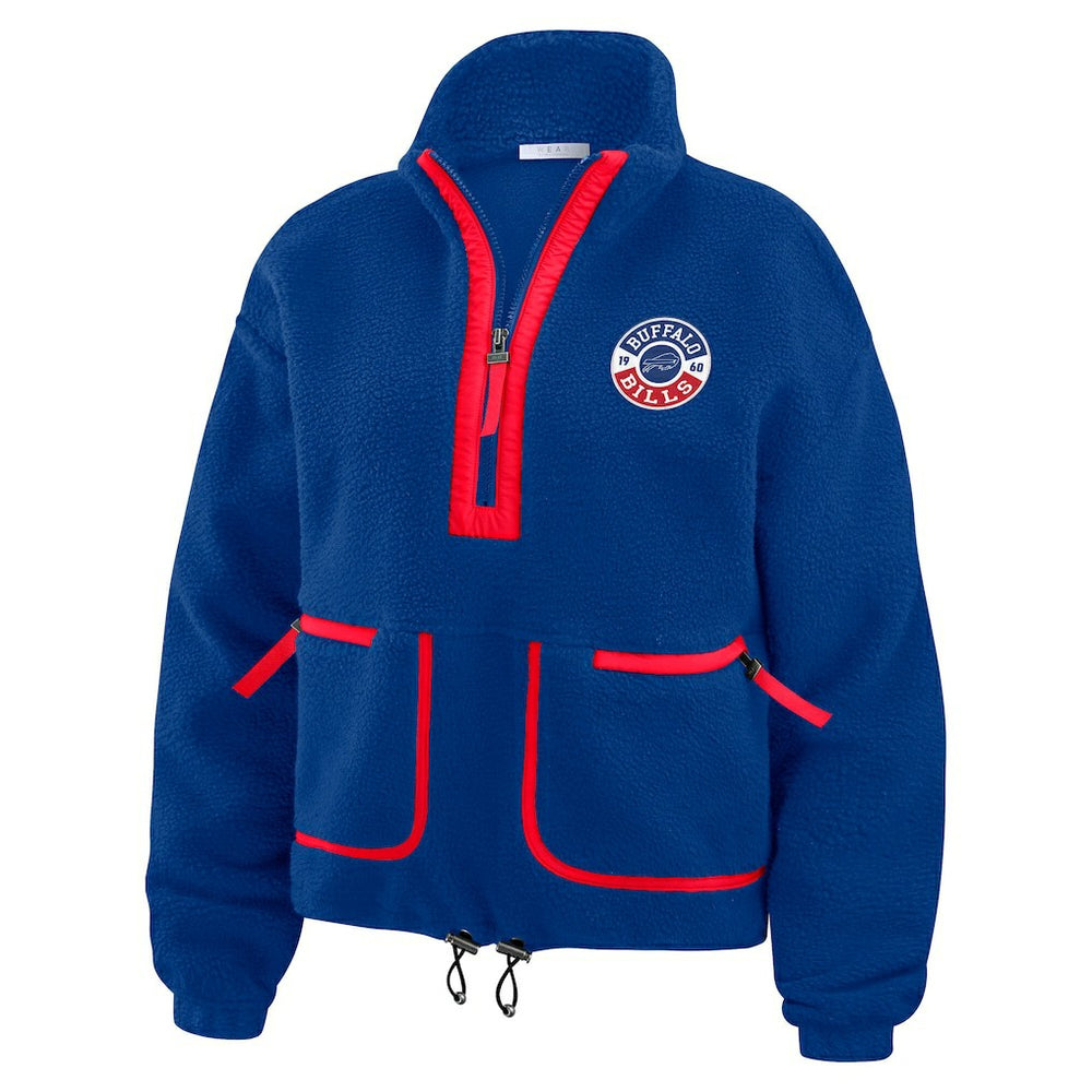 WEAR by Erin Andrews Women's Polar Fleece Half-Zip Jacket - Buffalo Bills