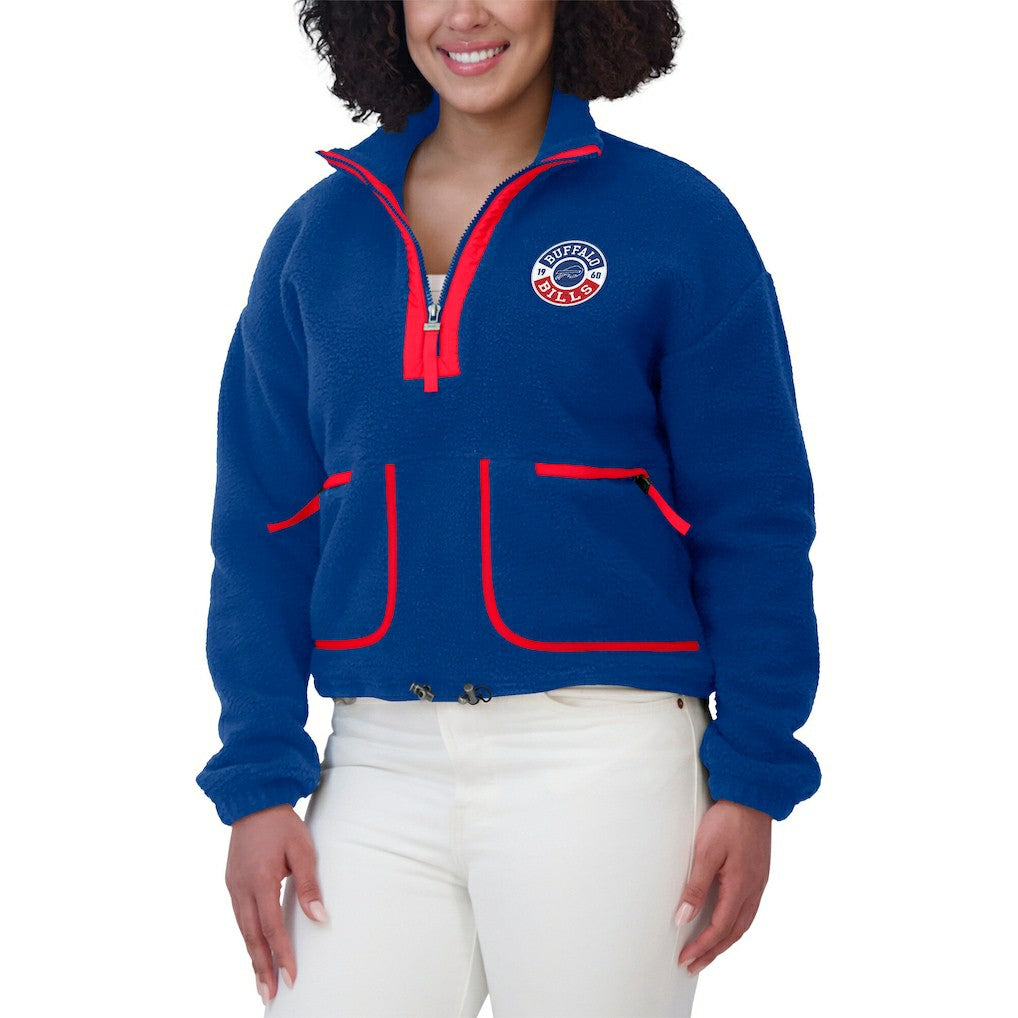 WEAR by Erin Andrews Women's Polar Fleece Half-Zip Jacket - Buffalo Bills