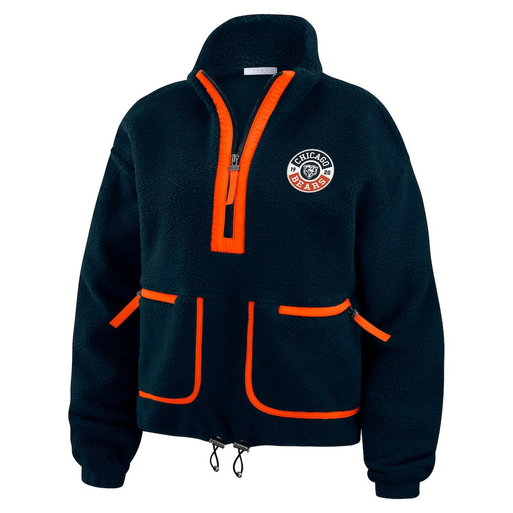 WEAR by Erin Andrews Women's Polar Fleece Half-Zip Jacket - Chicago Bears