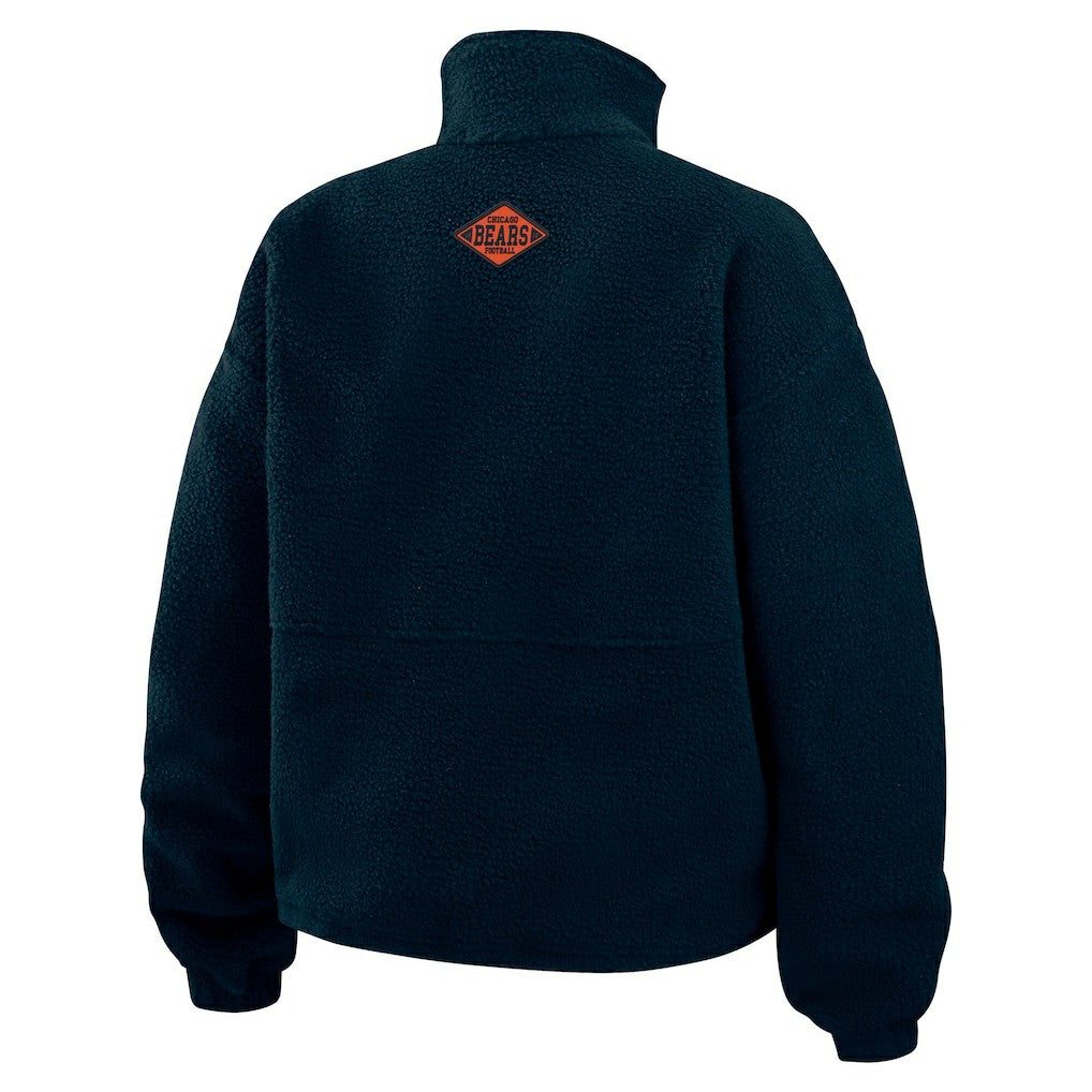WEAR by Erin Andrews Women's Polar Fleece Half-Zip Jacket - Chicago Bears