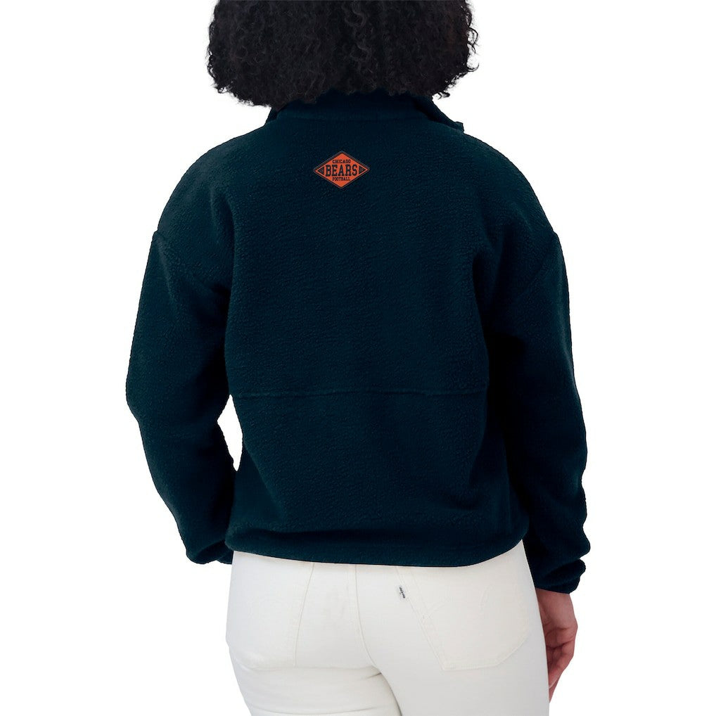 WEAR by Erin Andrews Women's Polar Fleece Half-Zip Jacket - Chicago Bears