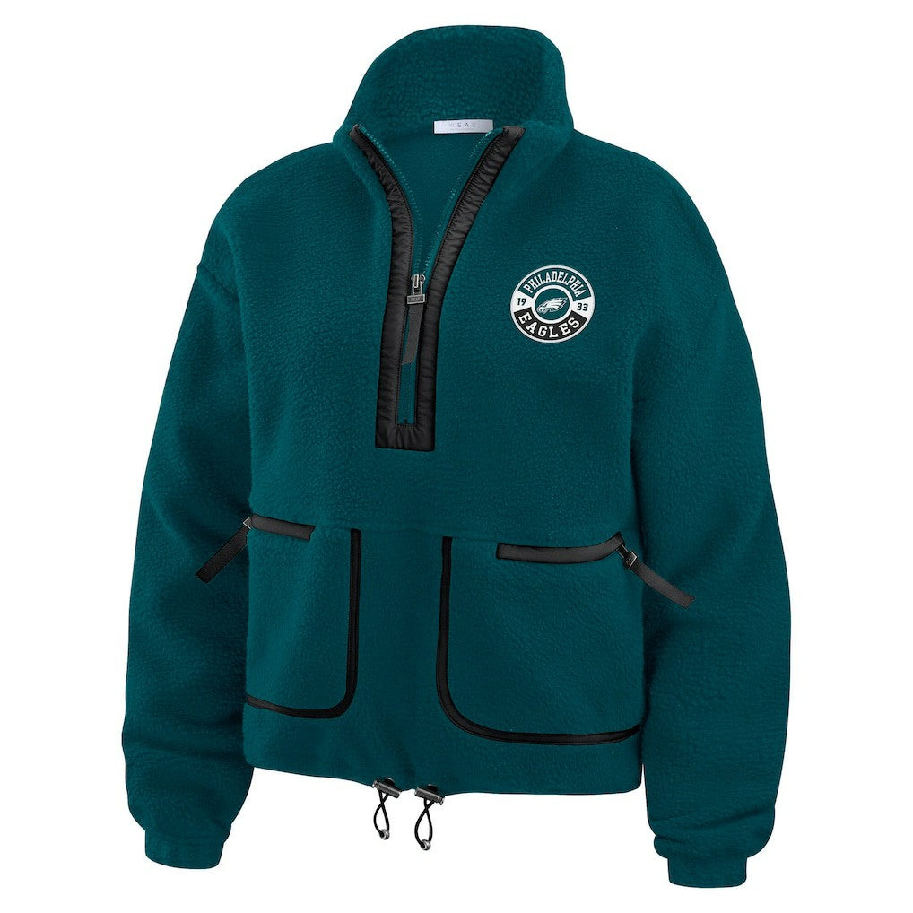 WEAR by Erin Andrews Women's Polar Fleece Half-Zip Jacket - Philadelphia Eagles