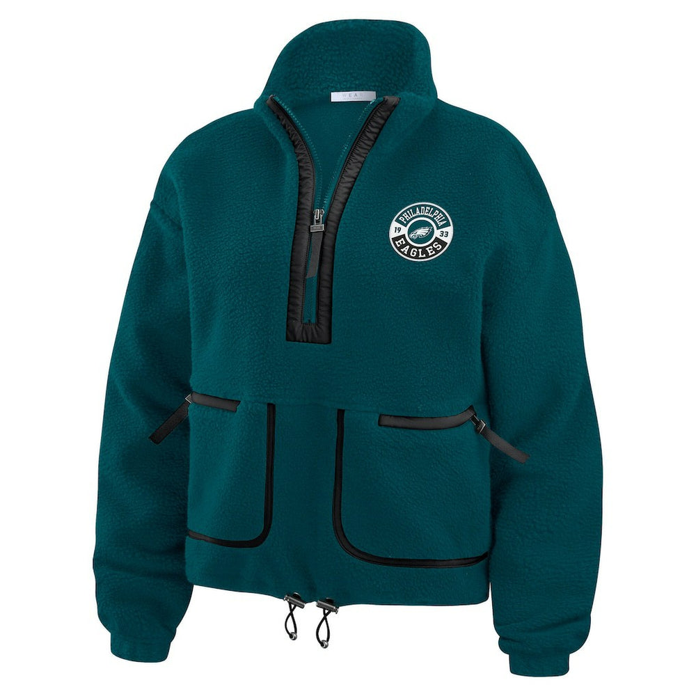 WEAR by Erin Andrews Women's Polar Fleece Half-Zip Jacket - Philadelphia Eagles