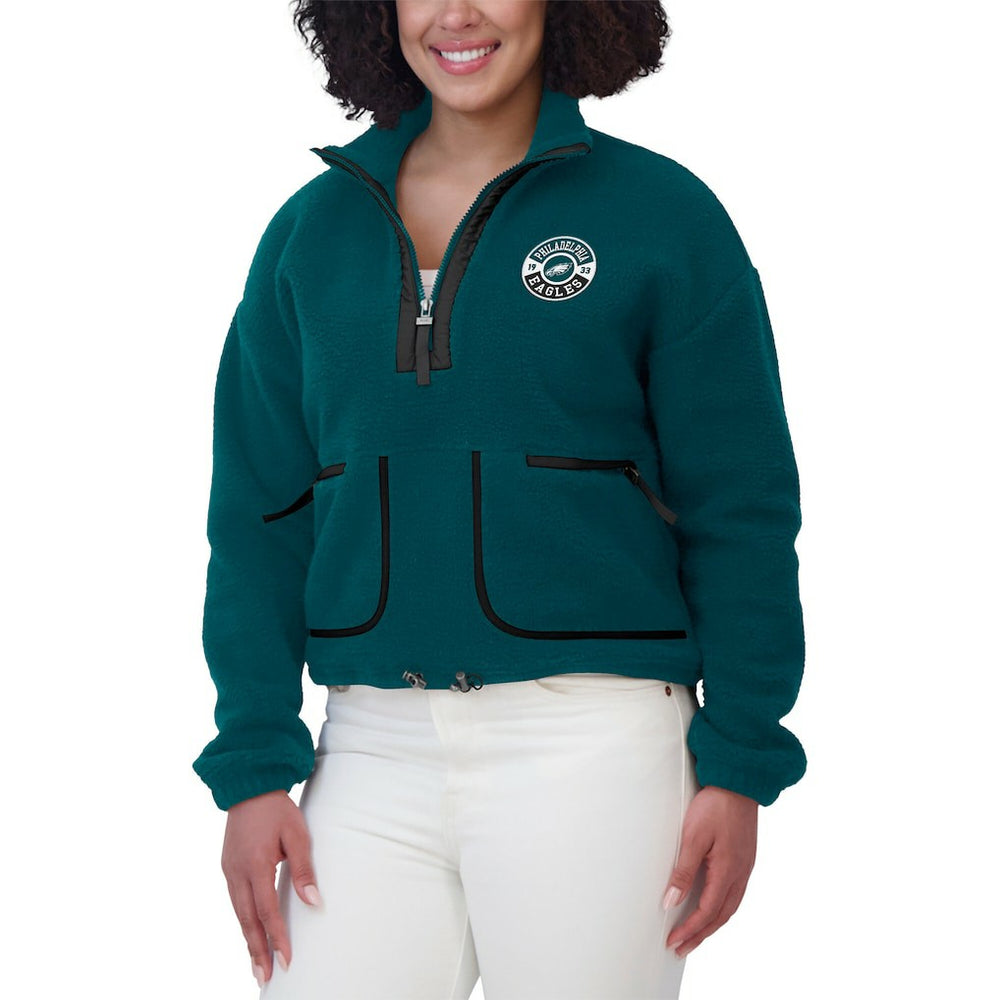 WEAR by Erin Andrews Women's Polar Fleece Half-Zip Jacket - Philadelphia Eagles