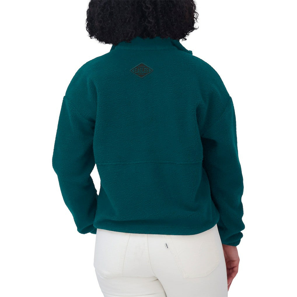WEAR by Erin Andrews Women's Polar Fleece Half-Zip Jacket - Philadelphia Eagles