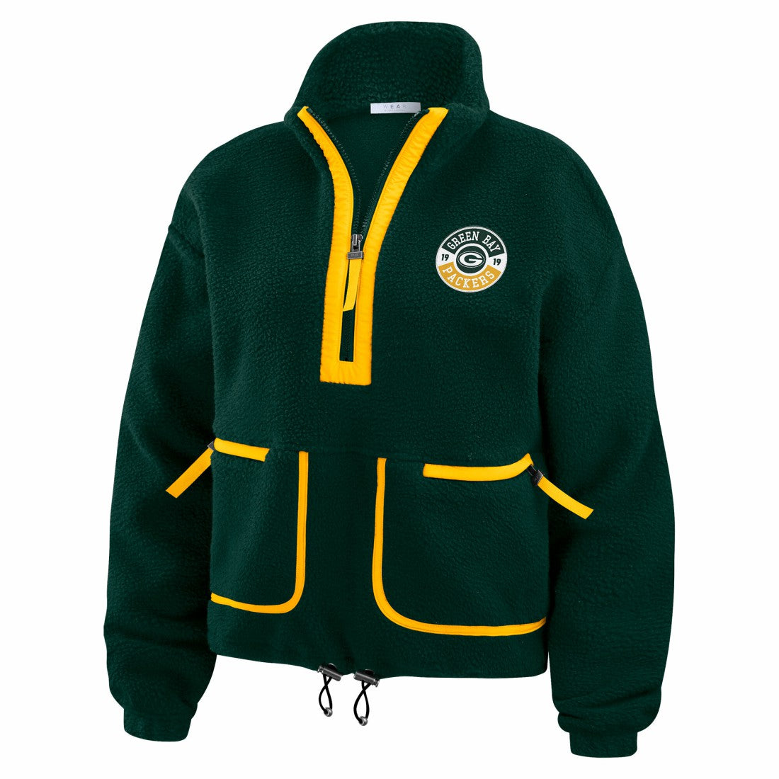WEAR by Erin Andrews Women's Polar Fleece Half-Zip Jacket - Green Bay Packers