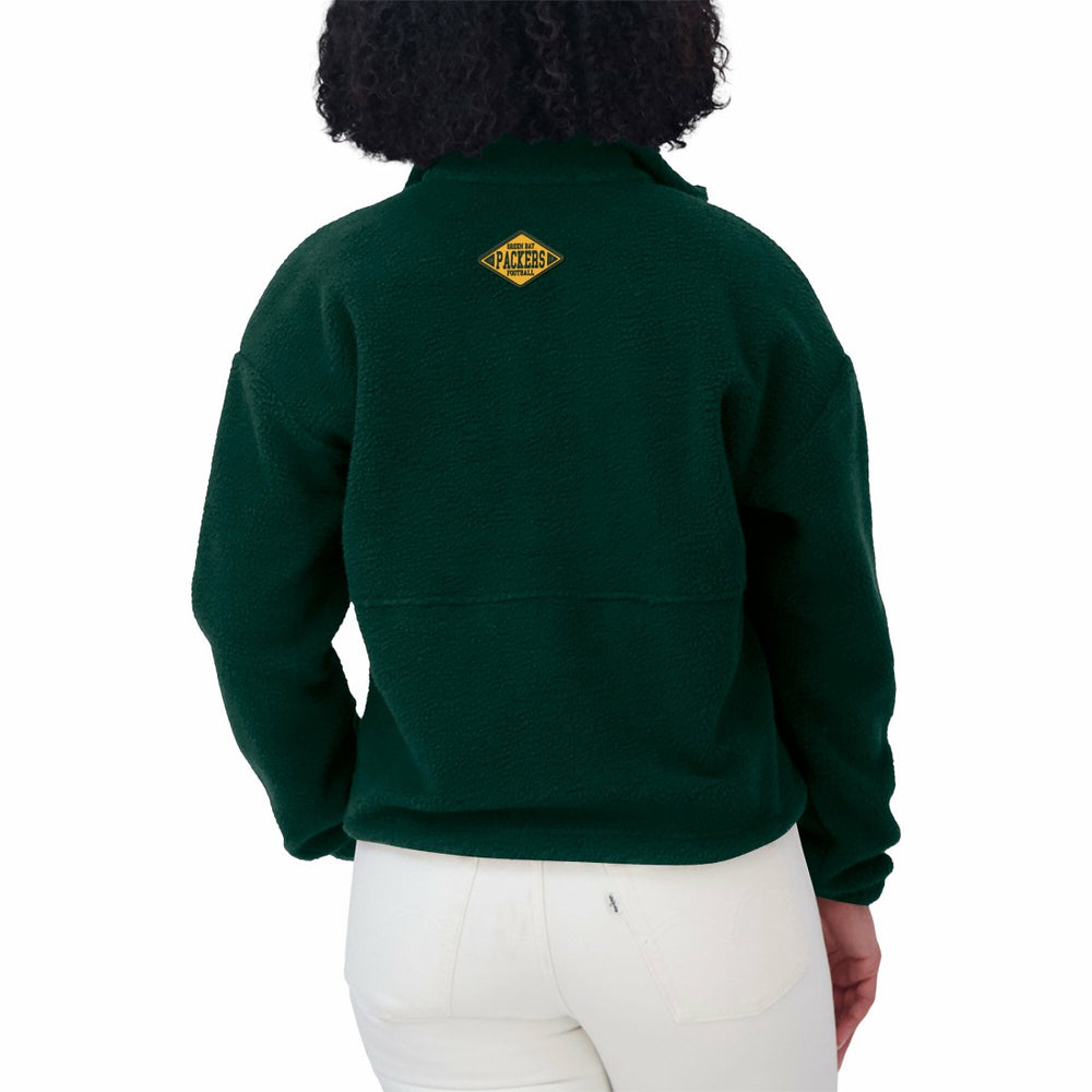 WEAR by Erin Andrews Women's Polar Fleece Half-Zip Jacket - Green Bay Packers