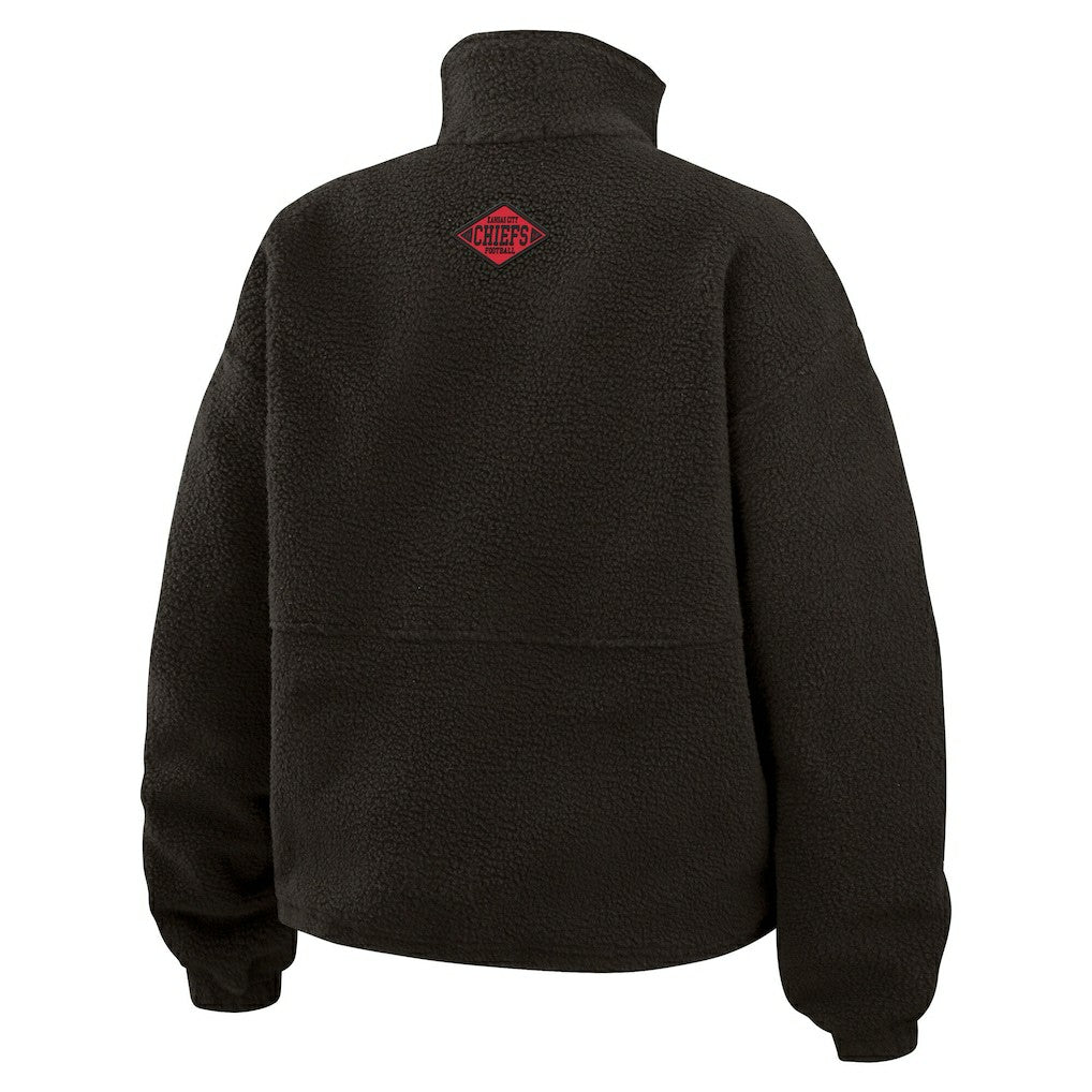 WEAR by Erin Andrews Women's Polar Fleece Half-Zip Jacket - Kansas City Chiefs