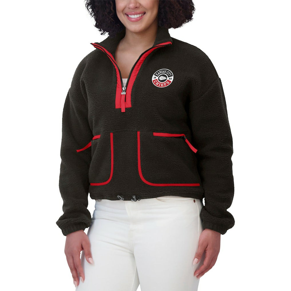 WEAR by Erin Andrews Women's Polar Fleece Half-Zip Jacket - Kansas City Chiefs