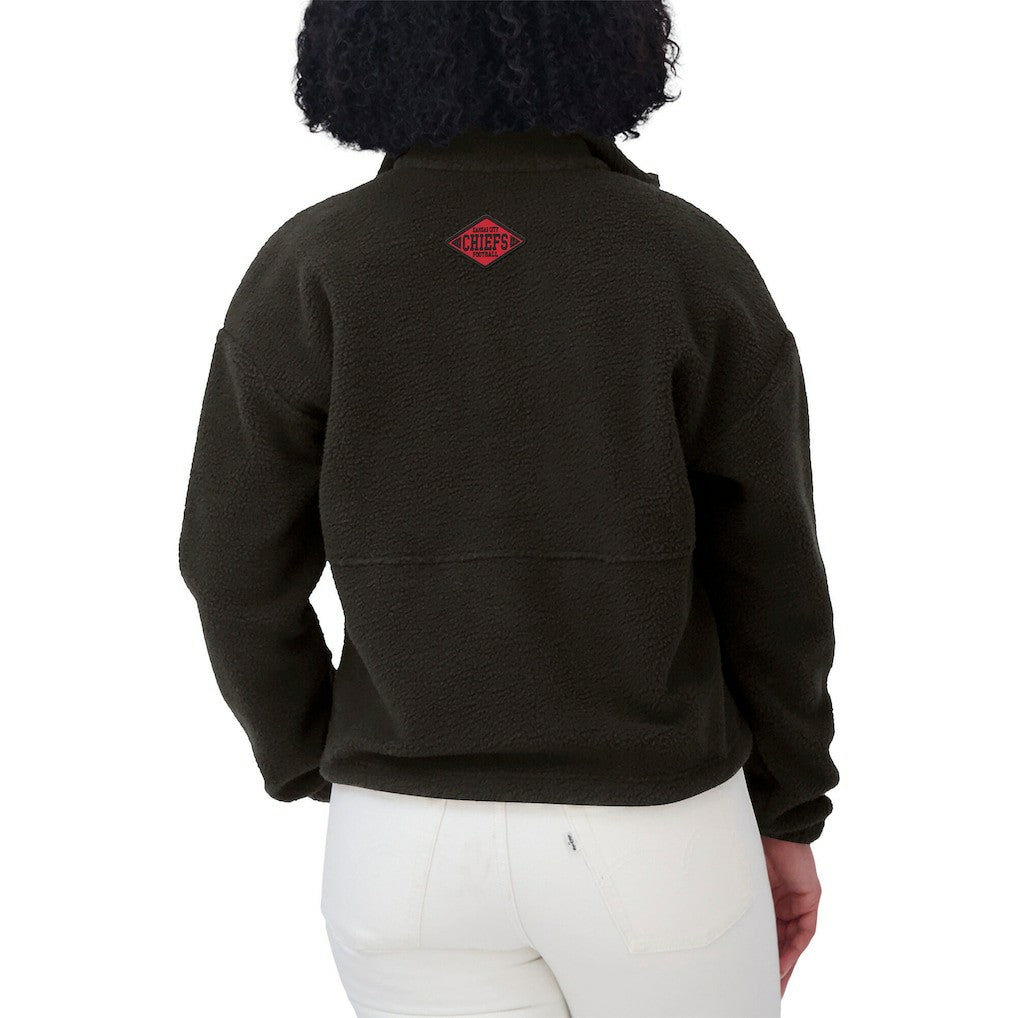 WEAR by Erin Andrews Women's Polar Fleece Half-Zip Jacket - Kansas City Chiefs