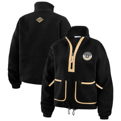 WEAR by Erin Andrews Women's Polar Fleece Half-Zip Jacket - New Orleans Saints