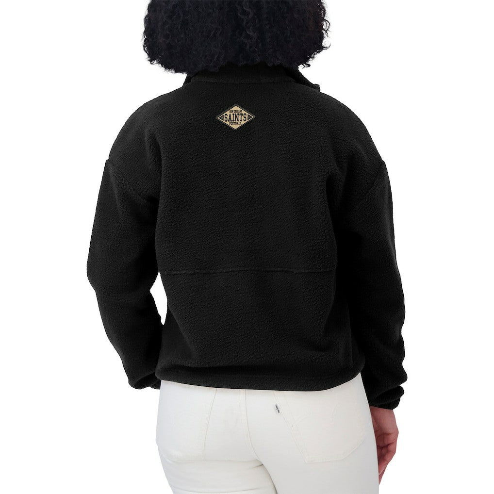 WEAR by Erin Andrews Women's Polar Fleece Half-Zip Jacket - New Orleans Saints