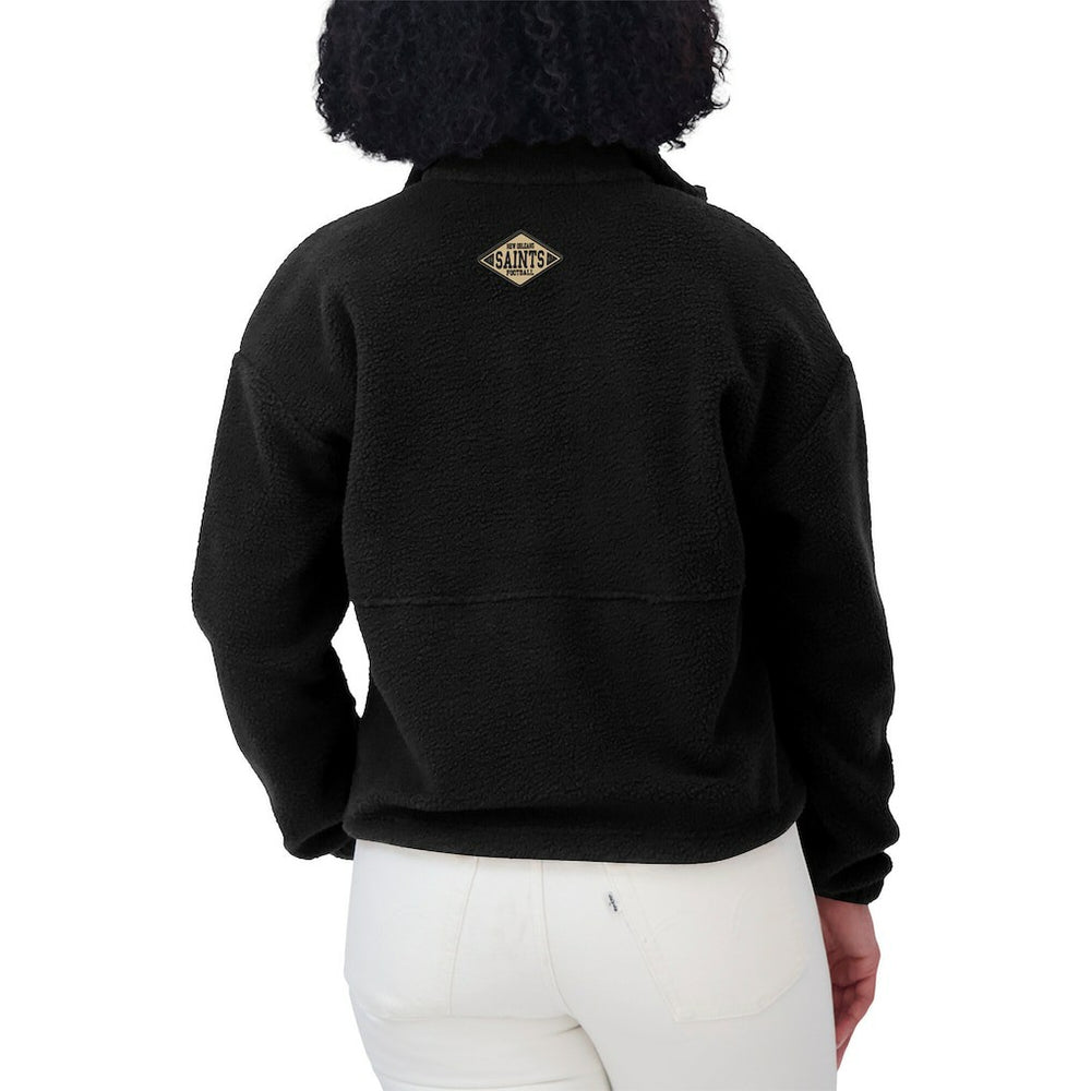 WEAR by Erin Andrews Women's Polar Fleece Half-Zip Jacket - New Orleans Saints