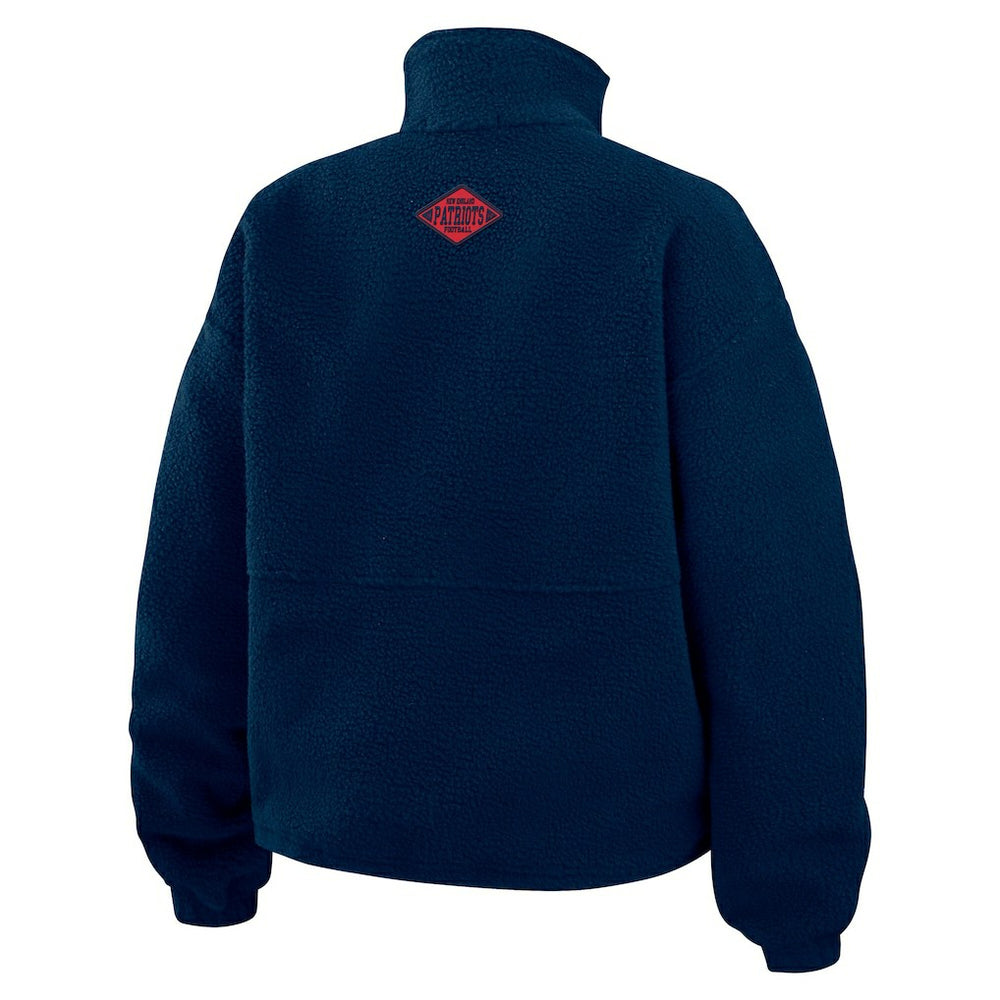 WEAR by Erin Andrews Women's Polar Fleece Half-Zip Jacket - New England Patriots