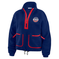 WEAR by Erin Andrews Women's Polar Fleece Half-Zip Jacket - New York Giants