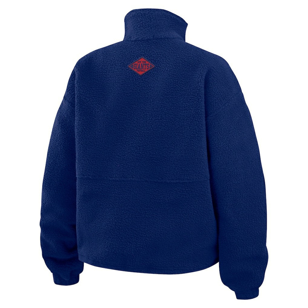 WEAR by Erin Andrews Women's Polar Fleece Half-Zip Jacket - New York Giants