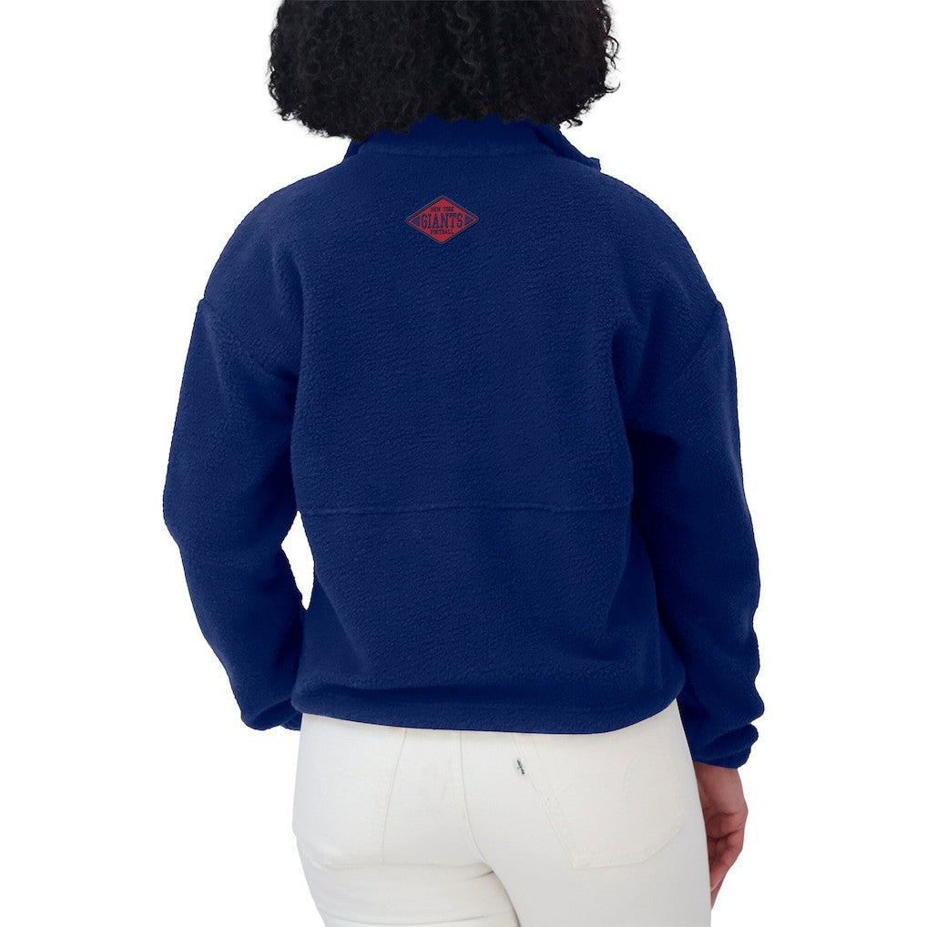 WEAR by Erin Andrews Women's Polar Fleece Half-Zip Jacket - New York Giants