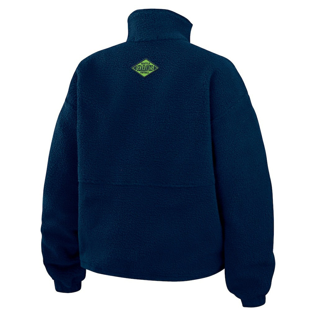 WEAR by Erin Andrews Women's Polar Fleece Half-Zip Jacket - Seattle Seahawks