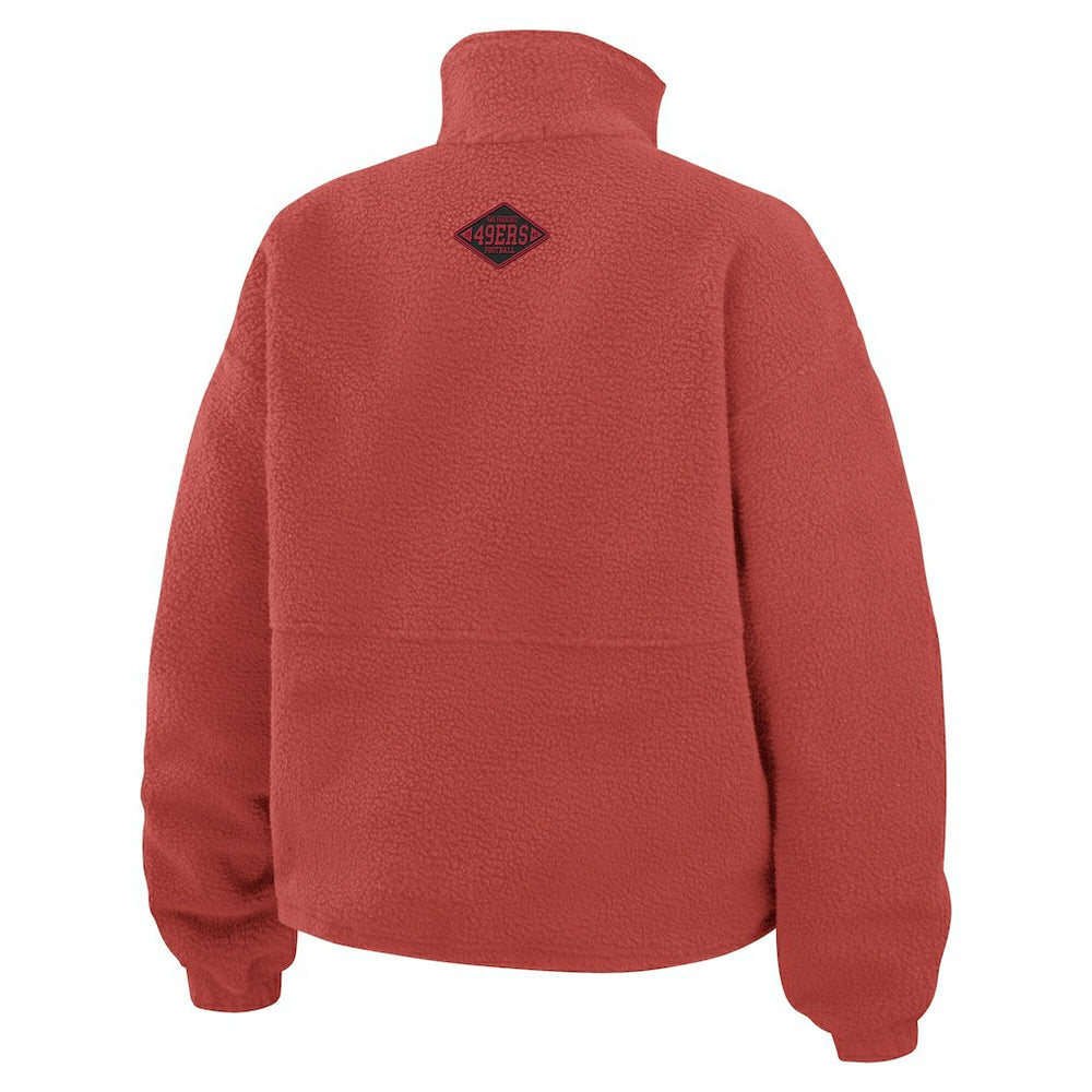 WEAR by Erin Andrews Women's Polar Fleece Half-Zip Jacket - San Francisco 49ers