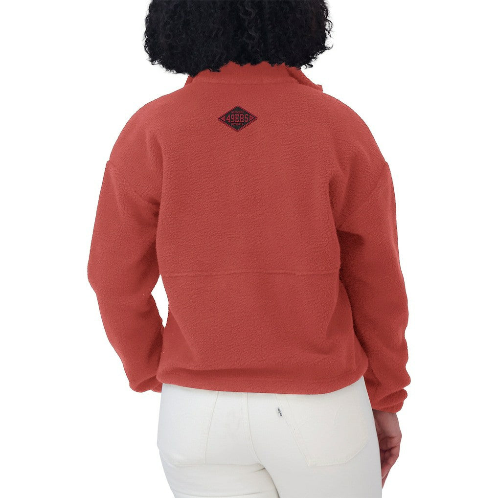 WEAR by Erin Andrews Women's Polar Fleece Half-Zip Jacket - San Francisco 49ers