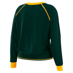 WEAR by Erin Andrews Women's Tie-Front Long Sleeve Top - Green Bay Packers