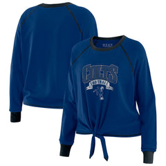 WEAR by Erin Andrews Women's Tie-Front Long Sleeve Top - Indianapolis Colts