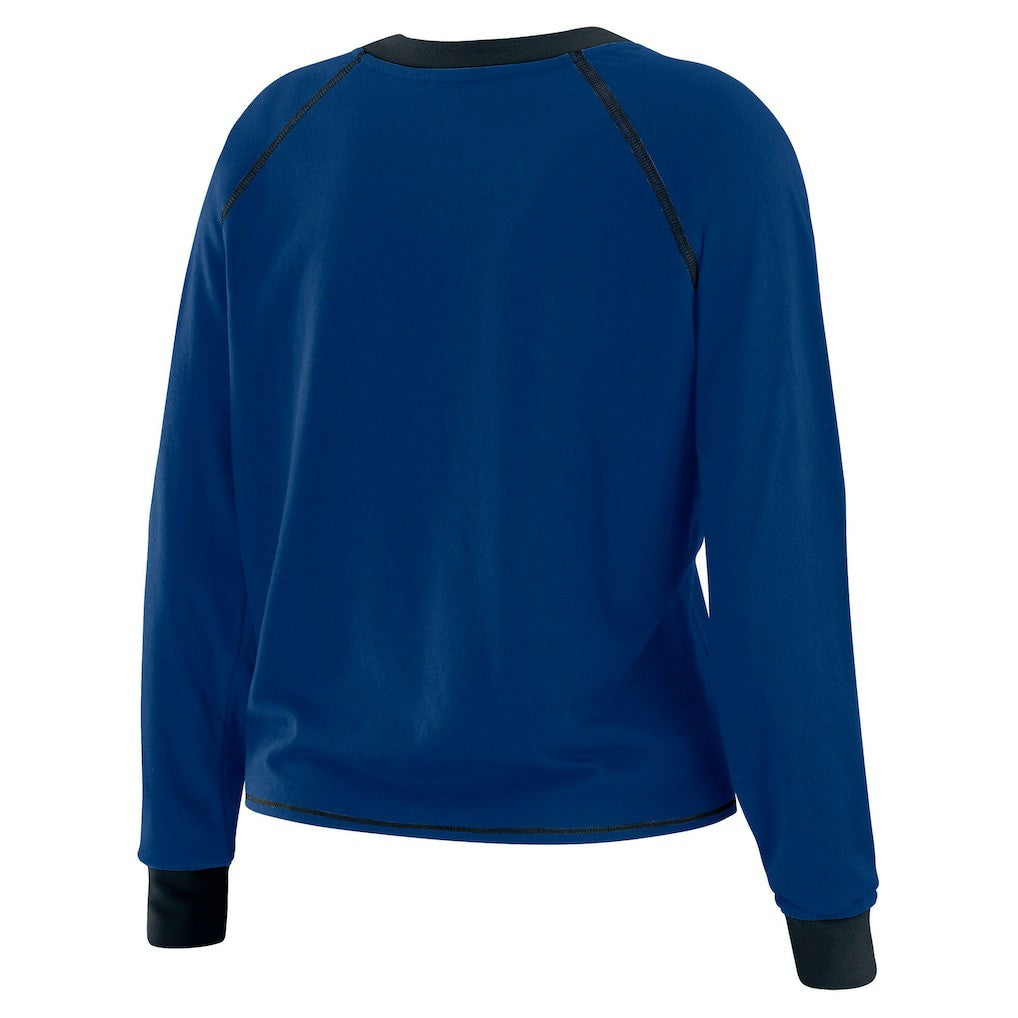 WEAR by Erin Andrews Women's Tie-Front Long Sleeve Top - Indianapolis Colts