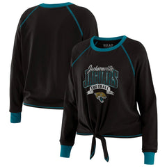 WEAR by Erin Andrews Women's Tie-Front Long Sleeve Top - Jacksonville Jaguars