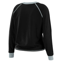 WEAR by Erin Andrews Women's Tie-Front Long Sleeve Top - Las Vegas Raiders