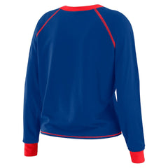 WEAR by Erin Andrews Women's Tie-Front Long Sleeve Top - New England Patriots