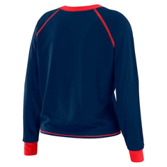 WEAR by Erin Andrews Women's Tie-Front Long Sleeve Top - New York Giants