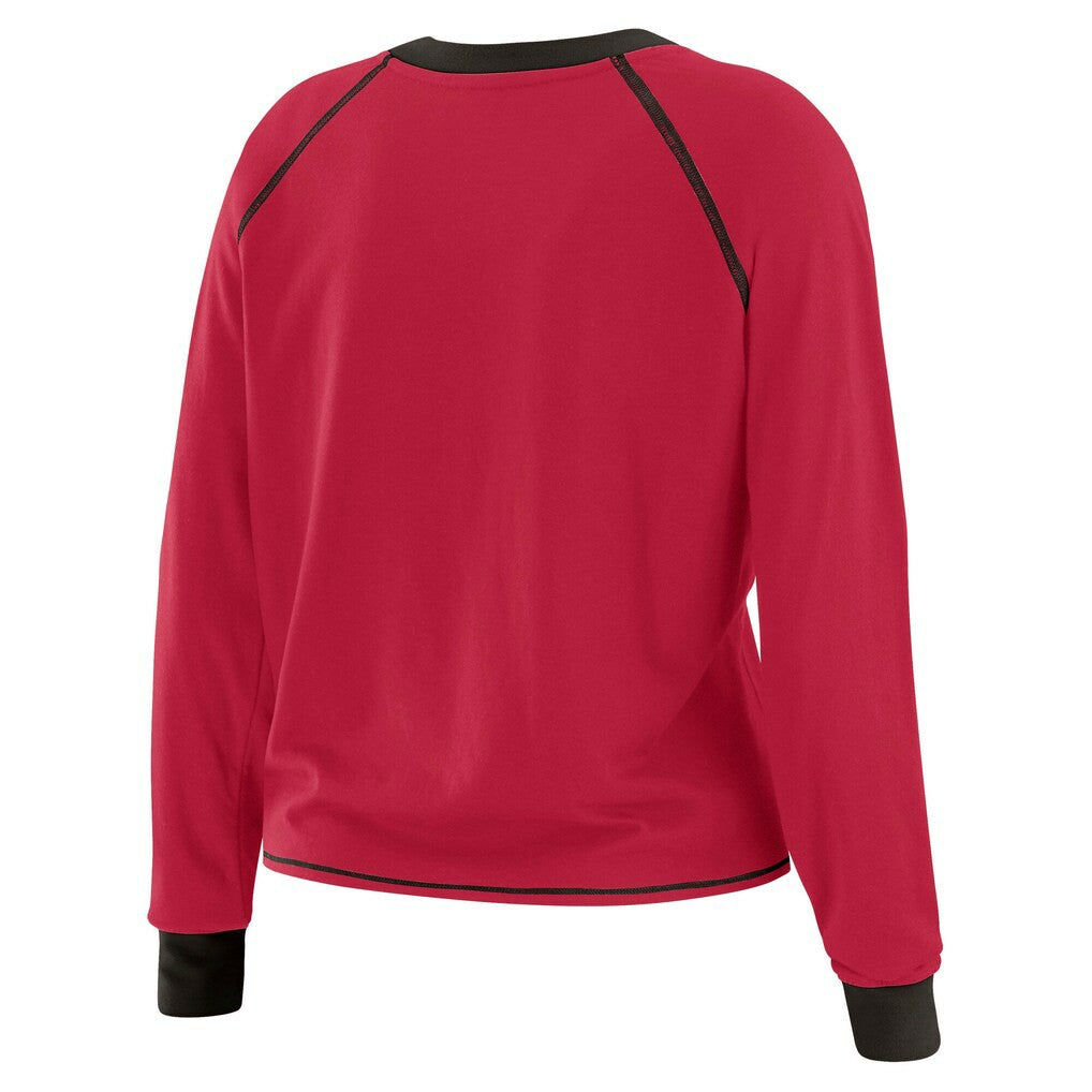 WEAR by Erin Andrews Women's Tie-Front Long Sleeve Top - Arizona Cardinals