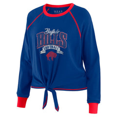 WEAR by Erin Andrews Women's Tie-Front Long Sleeve Top - Buffalo Bills