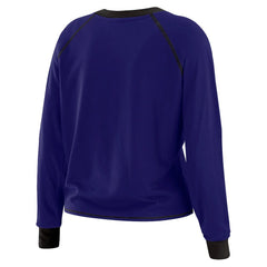 WEAR by Erin Andrews Women's Tie-Front Long Sleeve Top - Baltimore Ravens
