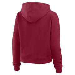 WEAR by Erin Andrews Women's Waffle Hoodie Pullover Top - Washington Commanders