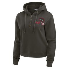 WEAR by Erin Andrews Women's Waffle Hoodie Pullover Top - Tampa Bay Buccaneers