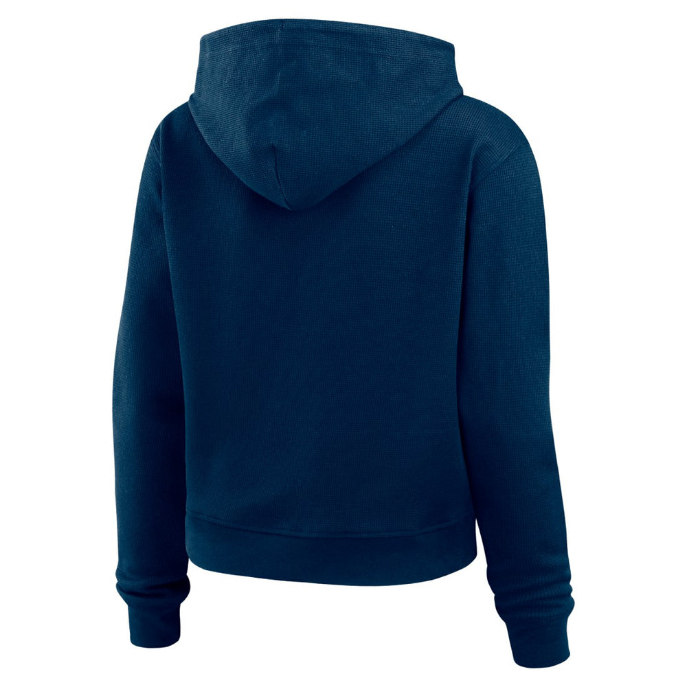 WEAR by Erin Andrews Women's Waffle Hoodie Pullover Top - Tennessee Titans