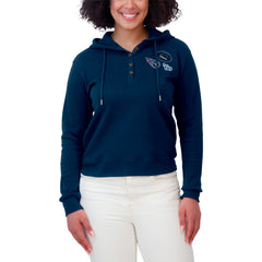 WEAR by Erin Andrews Women's Waffle Hoodie Pullover Top - Tennessee Titans