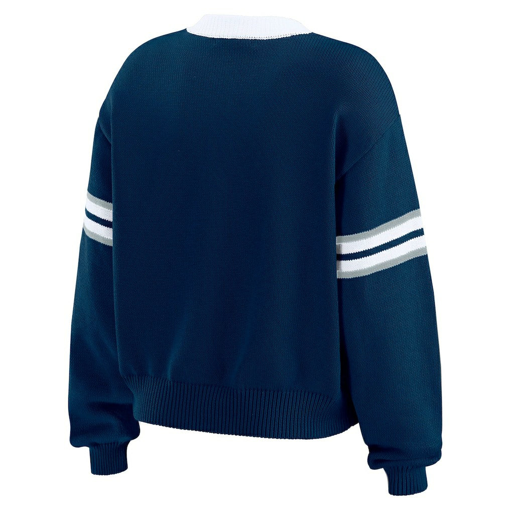 WEAR by Erin Andrews Women's Lace-Up Pullover Sweatshirt - Dallas Cowboys