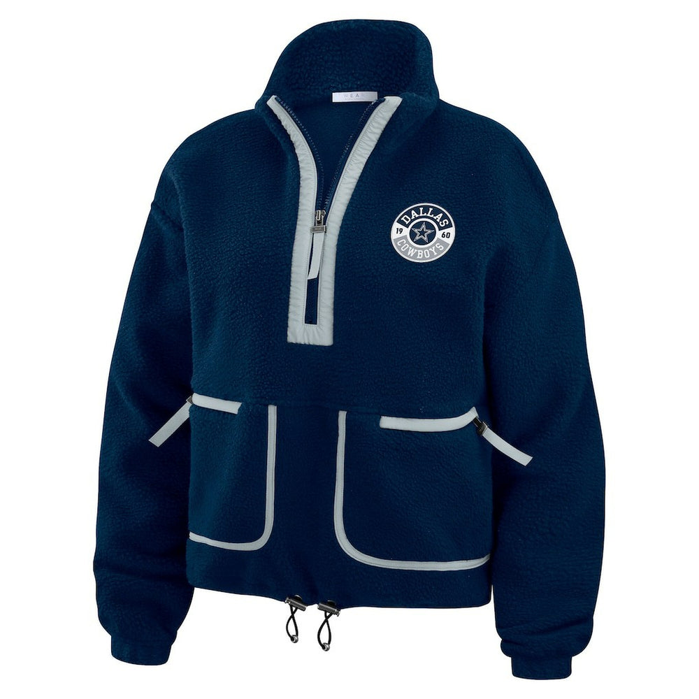 WEAR by Erin Andrews Women's Polar Fleece Half-Zip Jacket - Dallas Cowboys