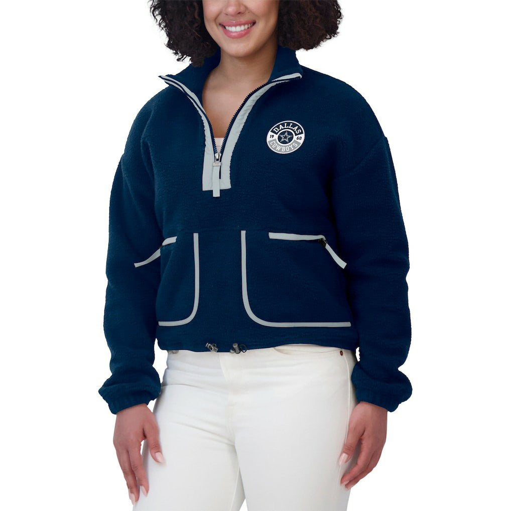 WEAR by Erin Andrews Women's Polar Fleece Half-Zip Jacket - Dallas Cowboys