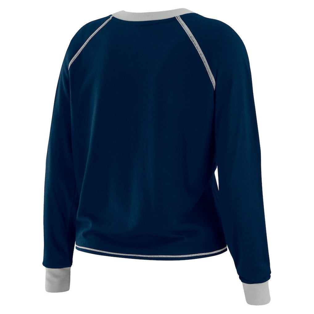 WEAR by Erin Andrews Women's Tie-Front Long Sleeve Top - Dallas Cowboys