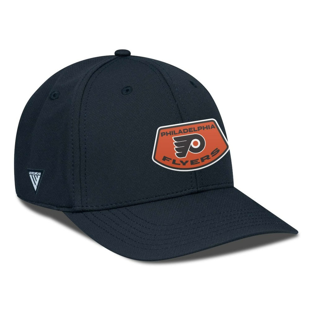 NHL Black Philadelphia Flyers Levelwear Rise Skylight Flex Hat