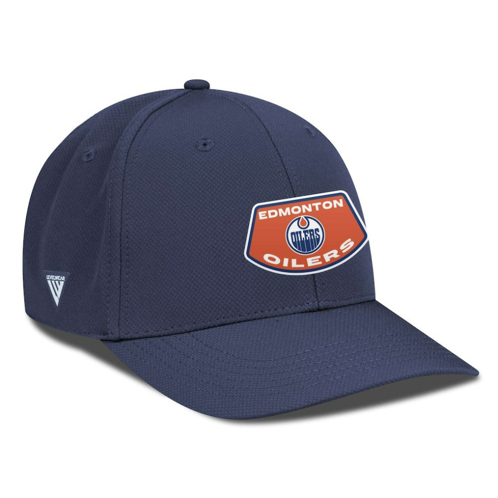 NHL Navy Edmonton Oilers Levelwear Rise Skylight Flex Hat