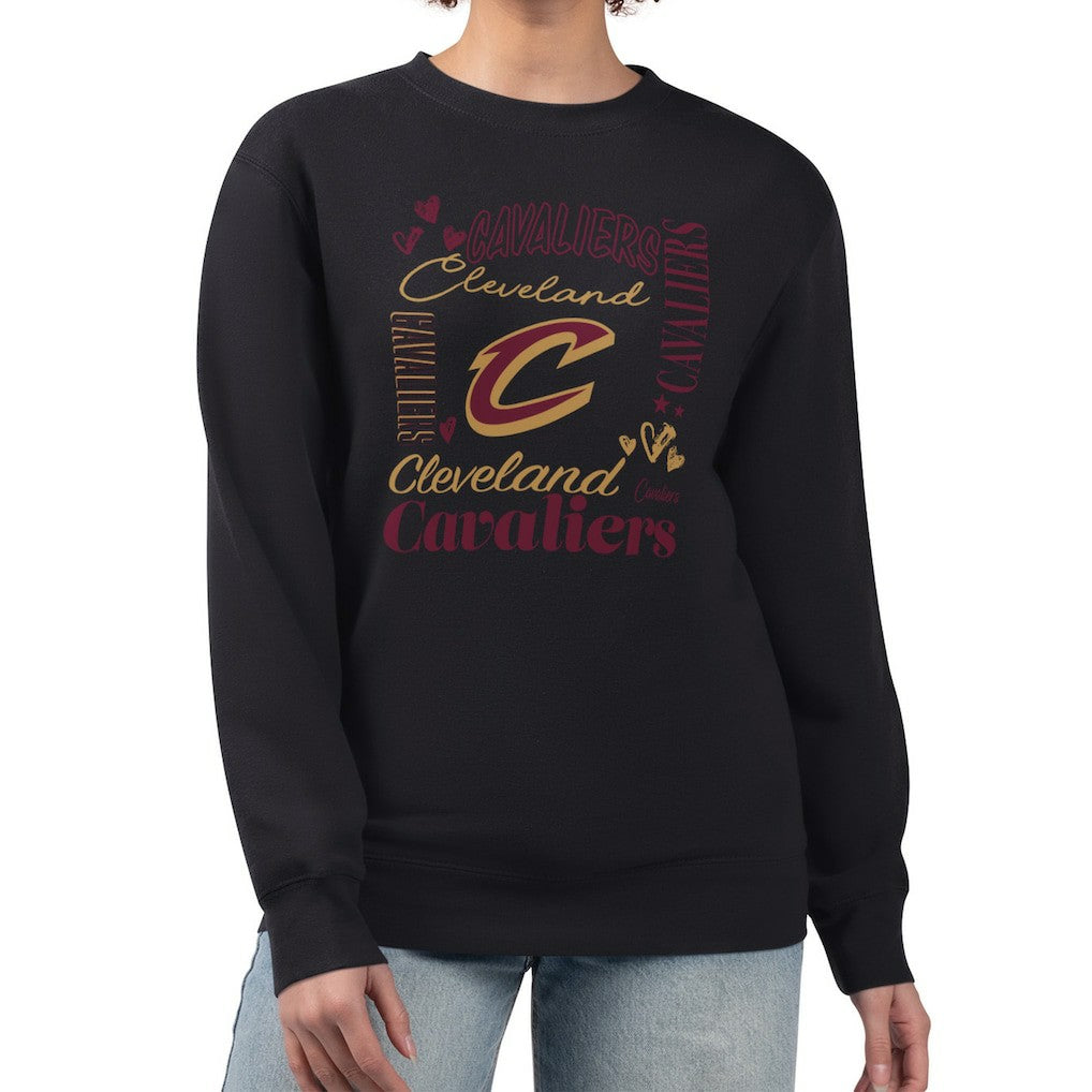 NBA Cleveland Cavaliers G-III 4Her by Carl Banks Women's Collage Team Graphic Fleece Pullover Sweatshirt sale