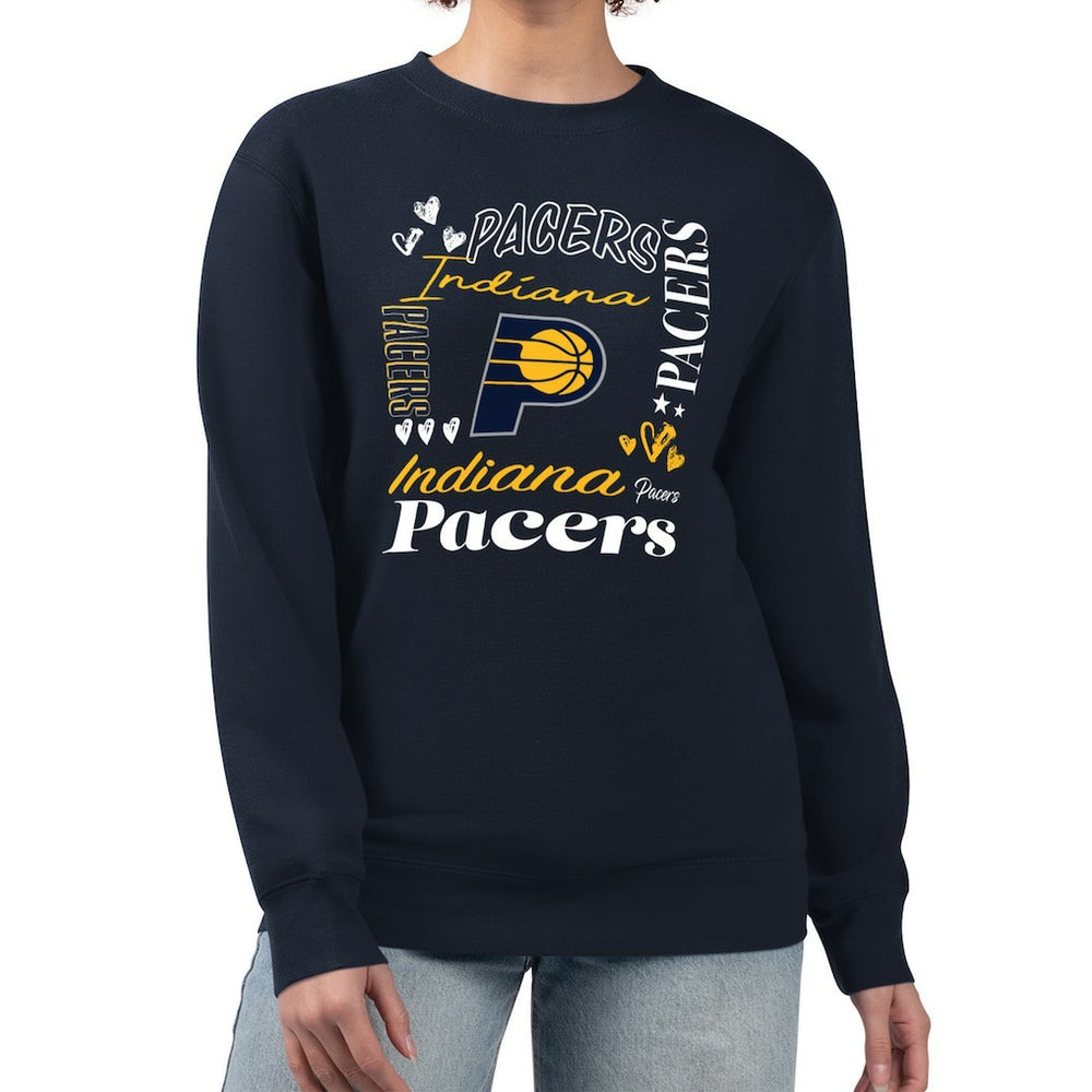 NBA Indiana Pacers G-III 4Her by Carl Banks Women's Collage Team Graphic Fleece Pullover Sweatshirt