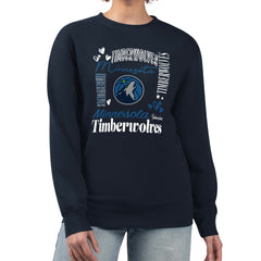 NBA Minnesota Timberwolves G-III 4Her by Carl Banks Women's Collage Team Graphic Fleece Pullover Sweatshirt