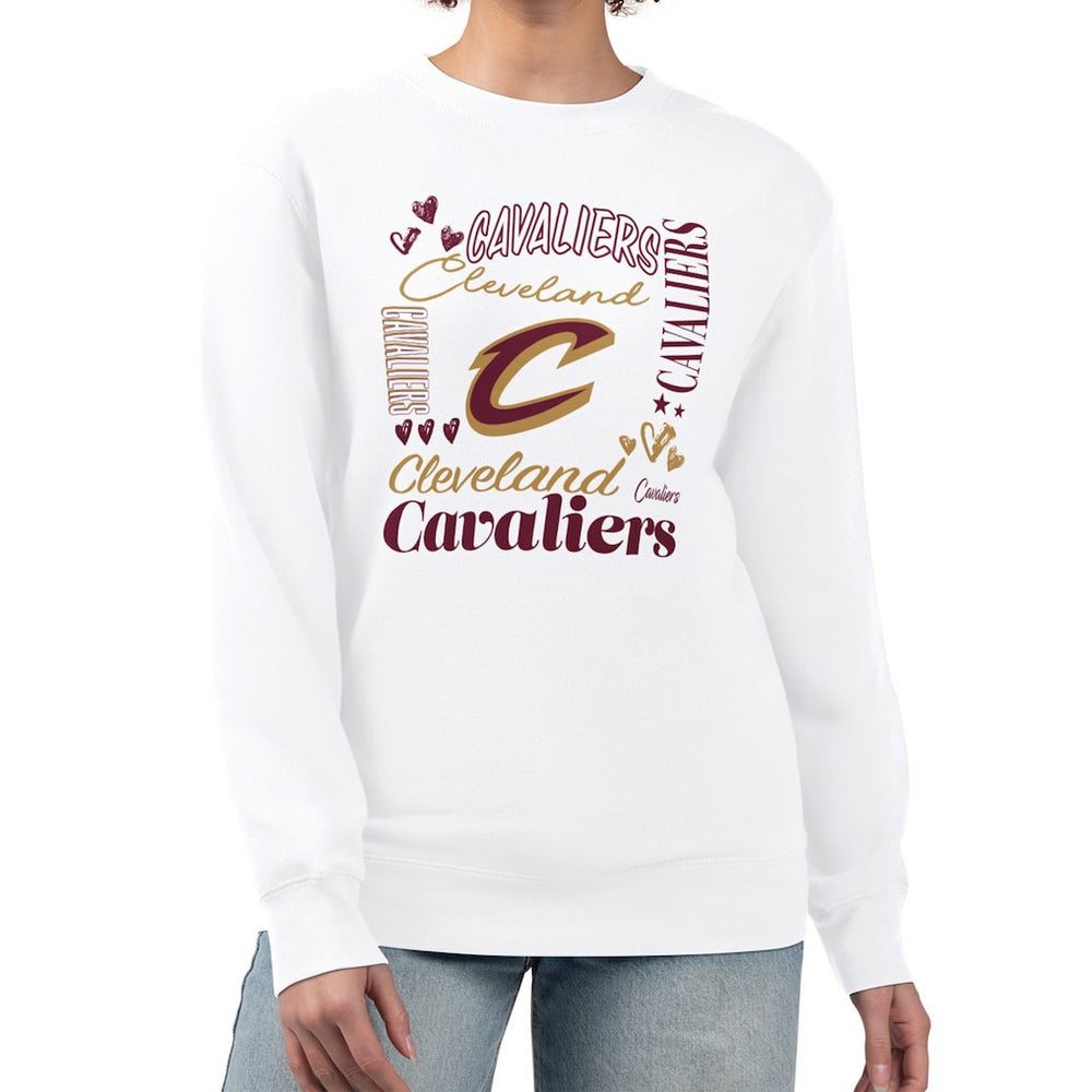NBA Cleveland Cavaliers G-III 4Her by Carl Banks Women's Collage Team Graphic Fleece Pullover Sweatshirt sale