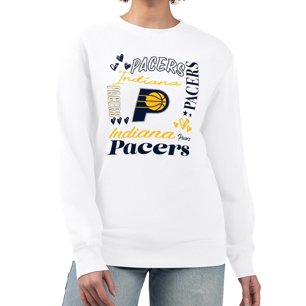 NBA Indiana Pacers G-III 4Her by Carl Banks Women's Collage Team Graphic Fleece Pullover Sweatshirt